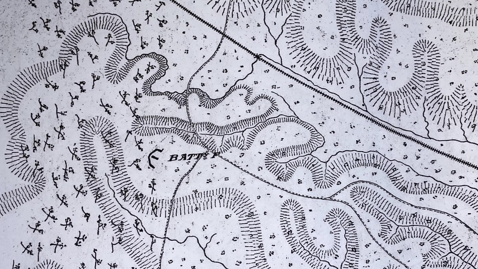 Map of Battery F in 1862