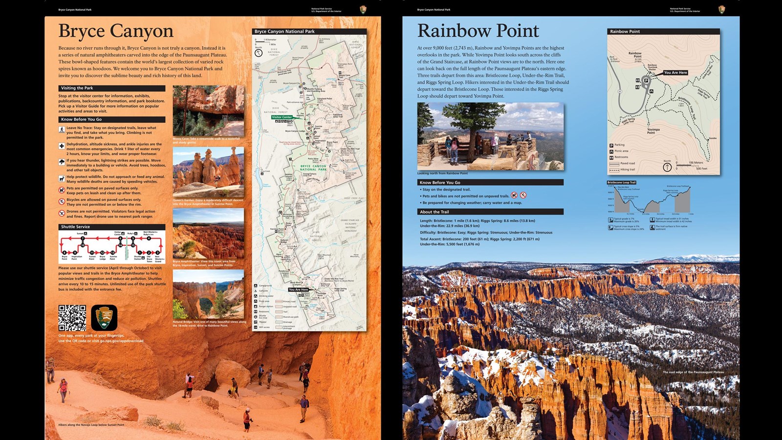 Wayside exhibit providing orientation to the Rainbow Point area.