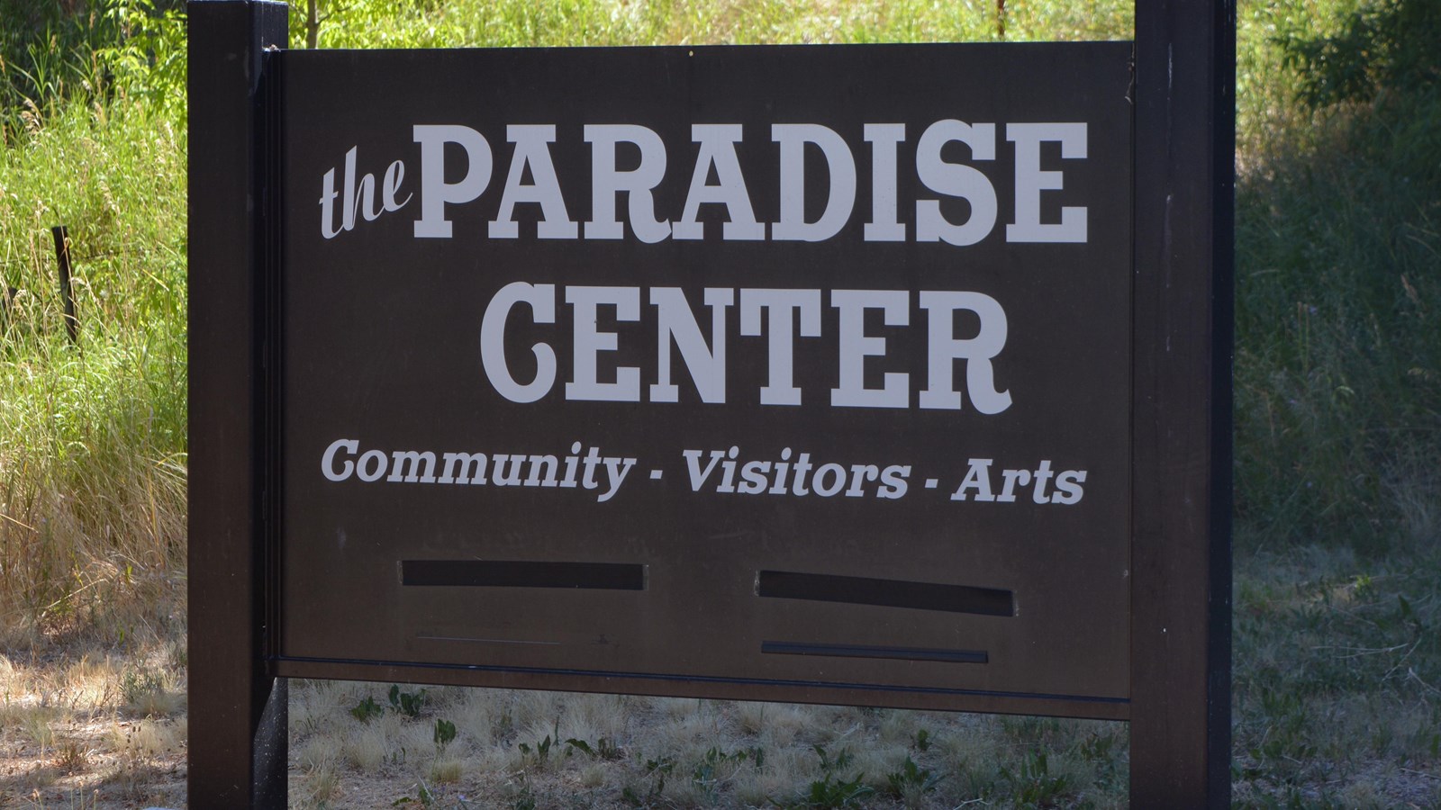 Image of the sign for the Paradise Center