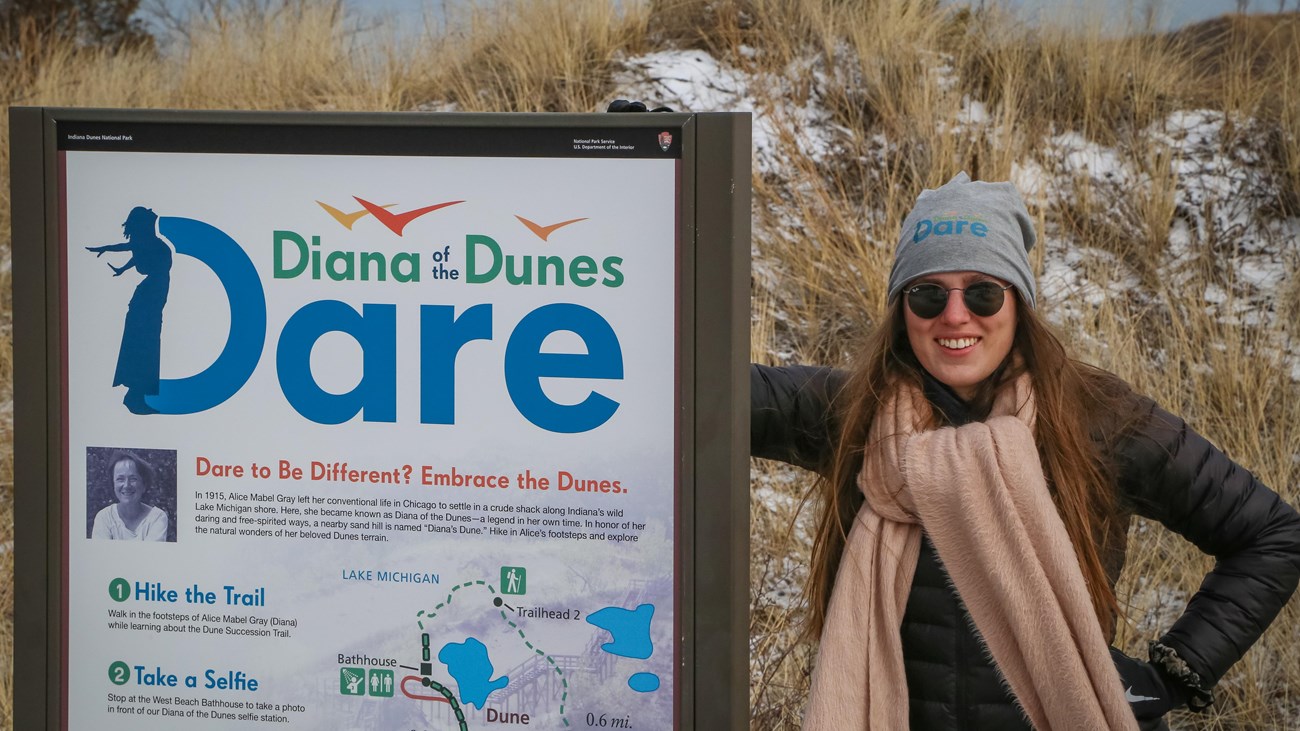 A visitor about to start the Diana\'s Dare