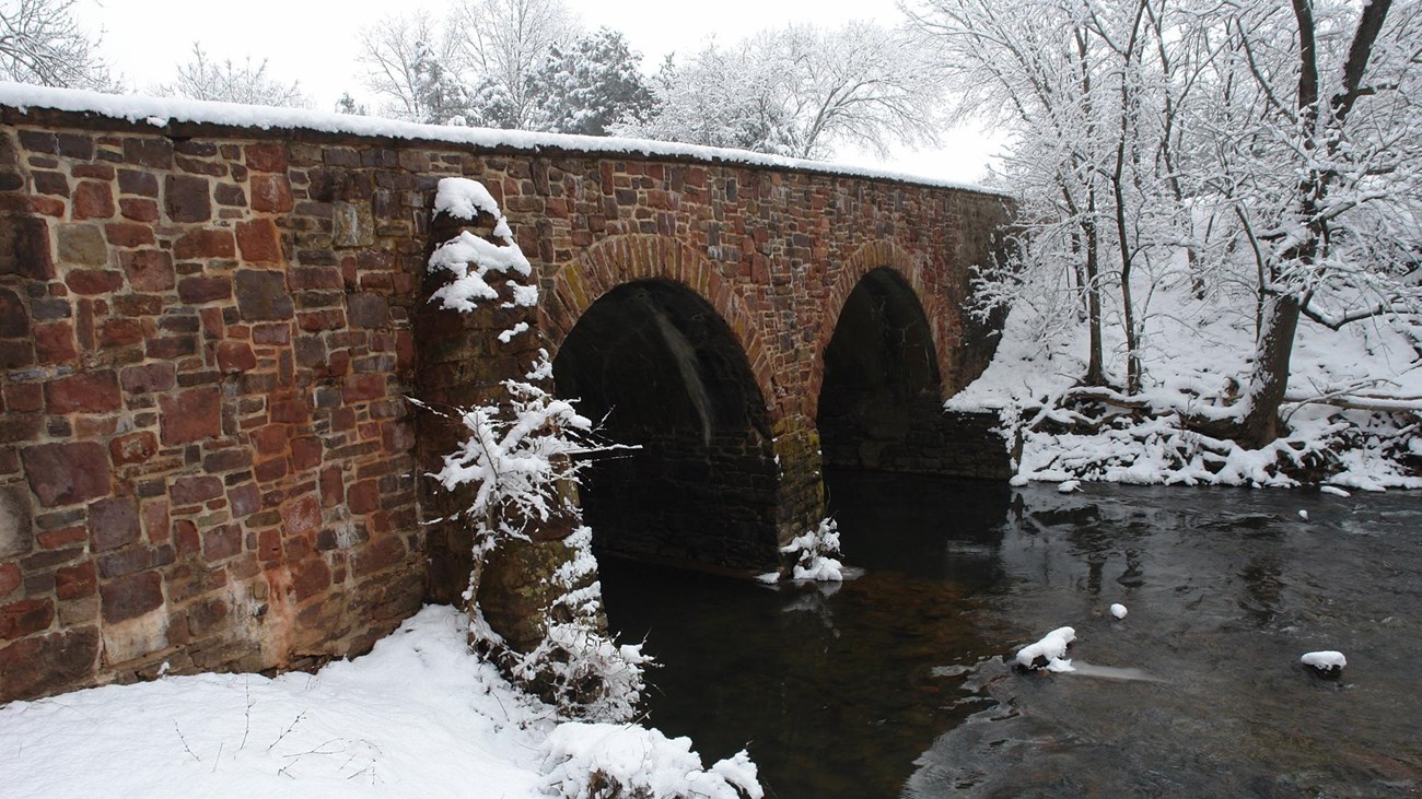 Stone Bridge in Winter