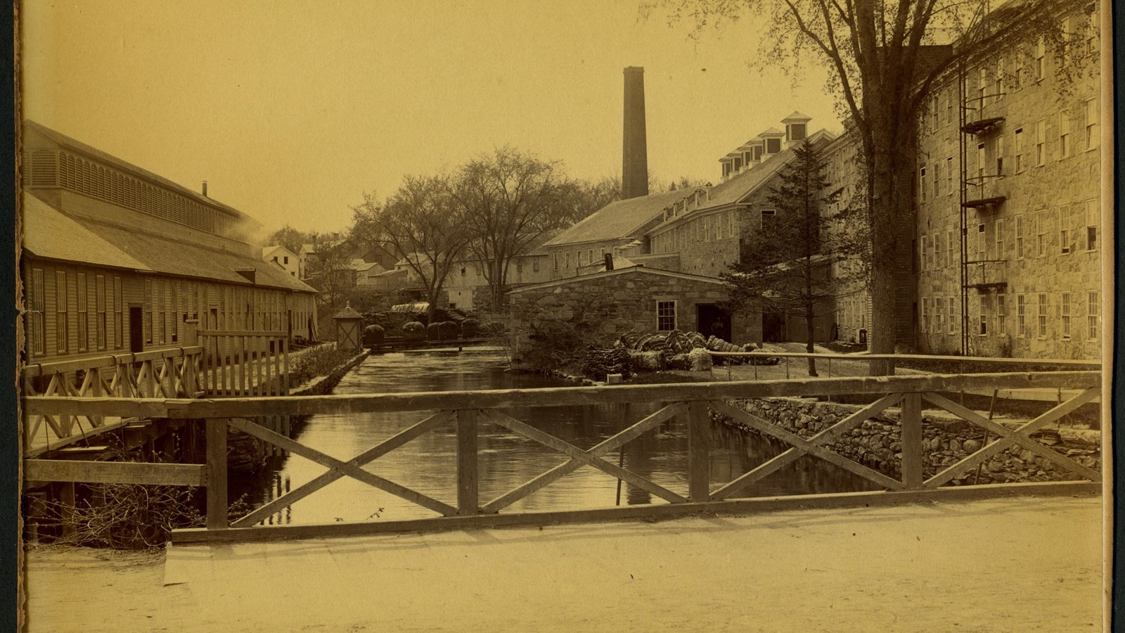 Group of mills along a power canal