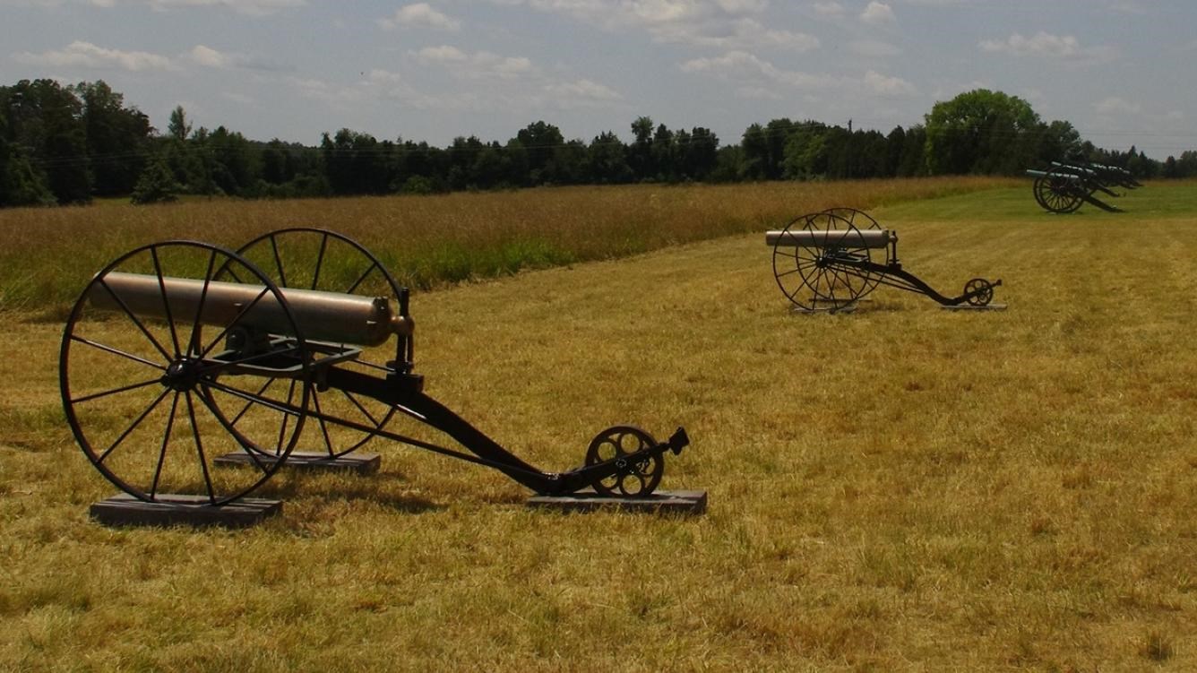 Boathowitzers and James Rifles on Matthews Hill