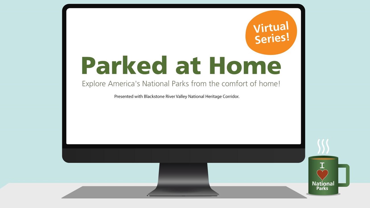 Graphic of computer screen on top of desk with 