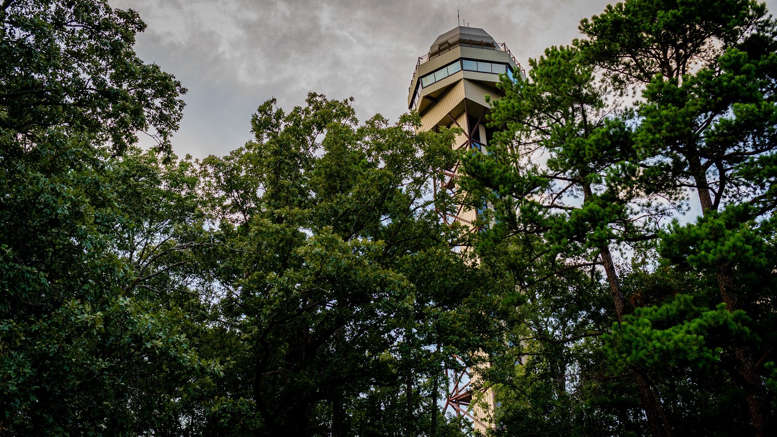 Hot Springs Mountain Tower is a 216 foot tall structure with an observation deck on top