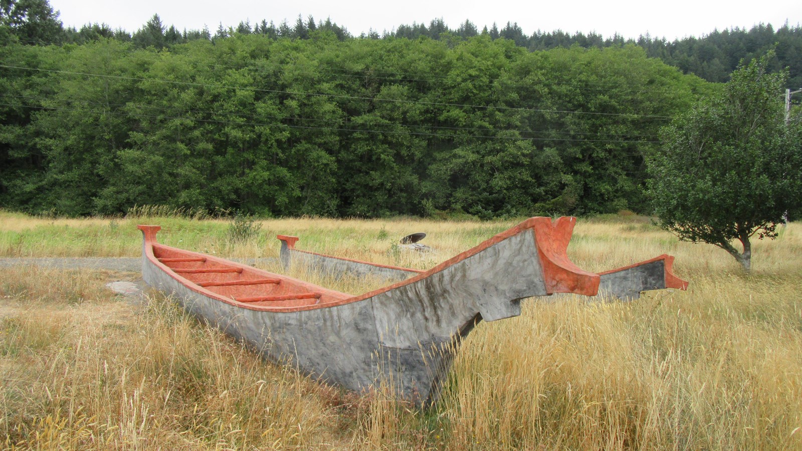 two canoes in a prairie 