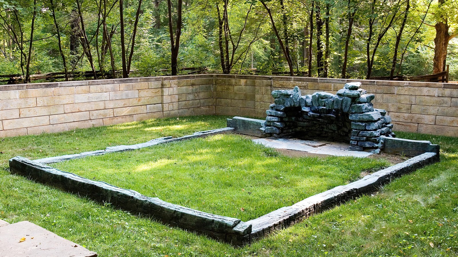 Memorial for the location of the third Lincoln cabin built in southern Indiana.