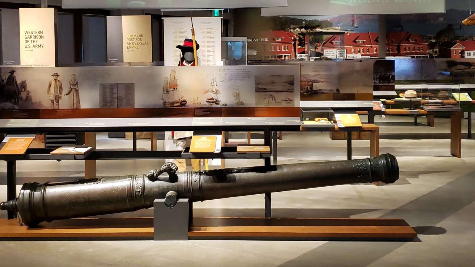 Presidio Officers\' Club exhibit hall with San Domingo