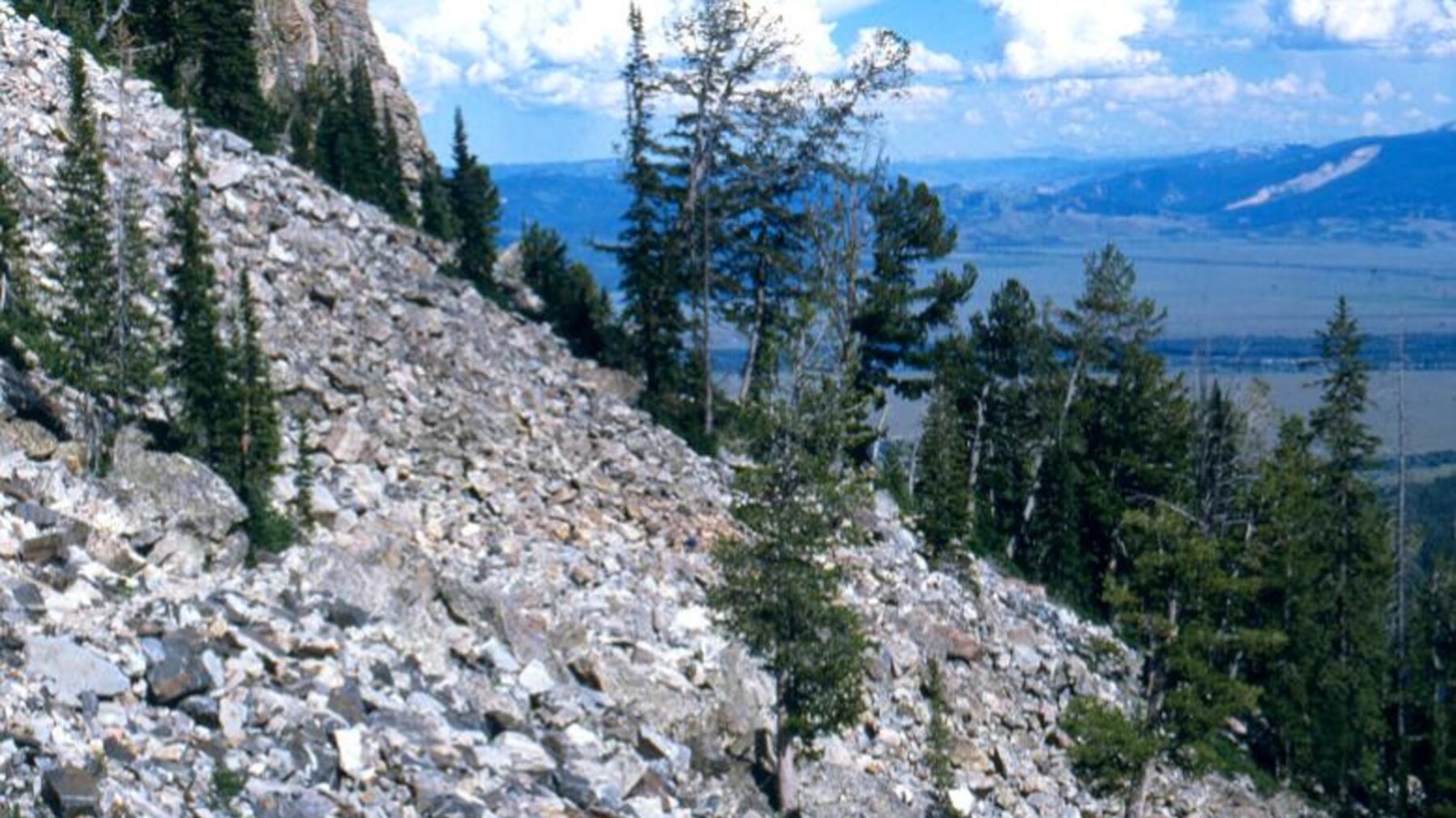 A talus slope in the Teton Mountain Range.