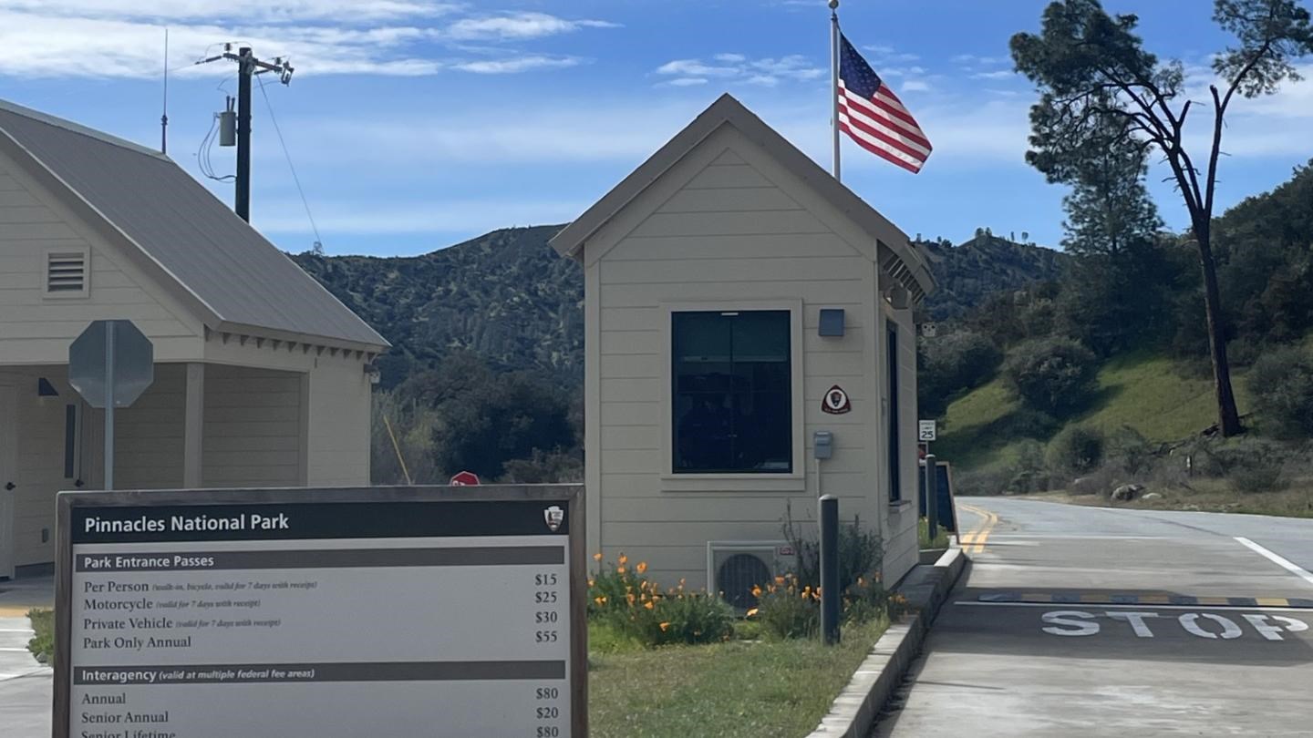 East Entrance Station in early spring