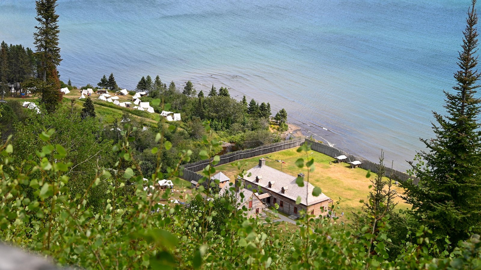 A historic depot on the shore of Lake Superior.