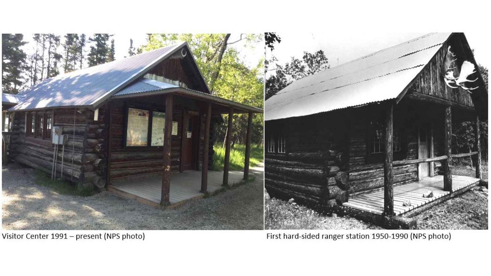 Side-by-side view of same building present and past