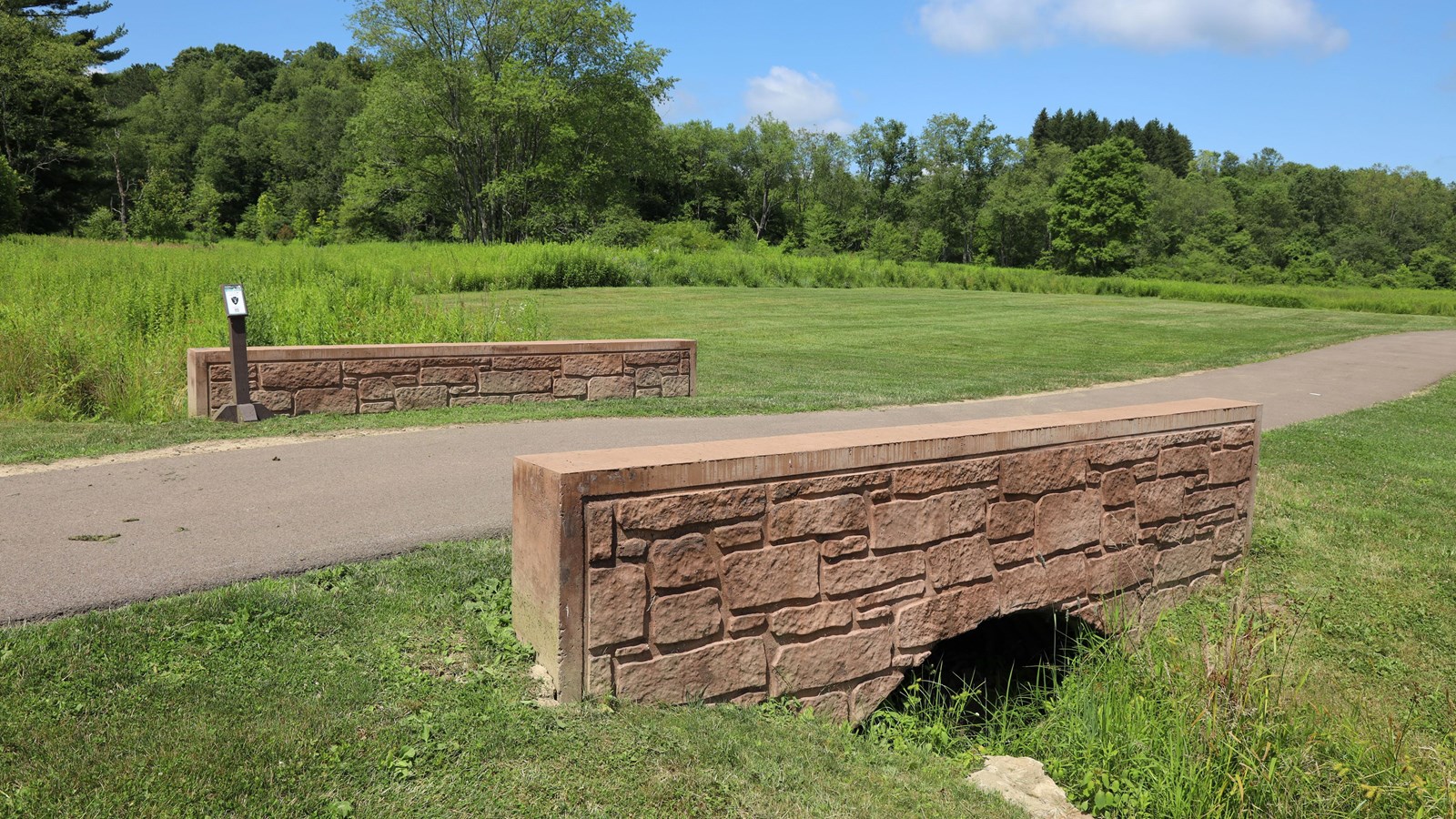 A bridge over the Indian Run in The Great Meadows