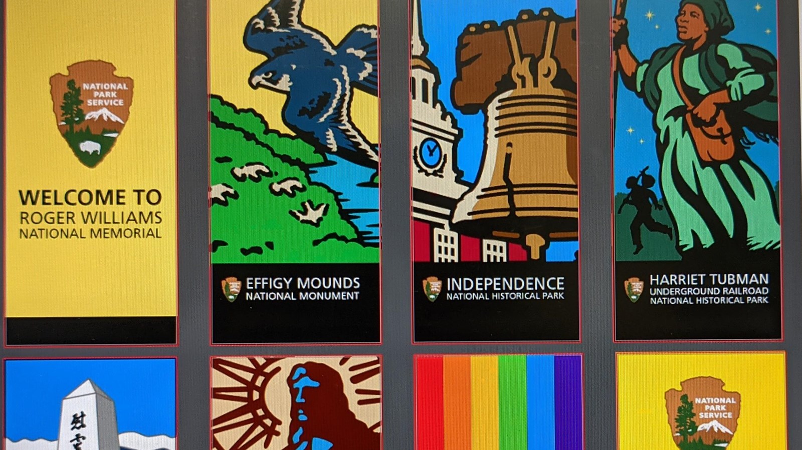 Banners at the Roger Williams National Memorial