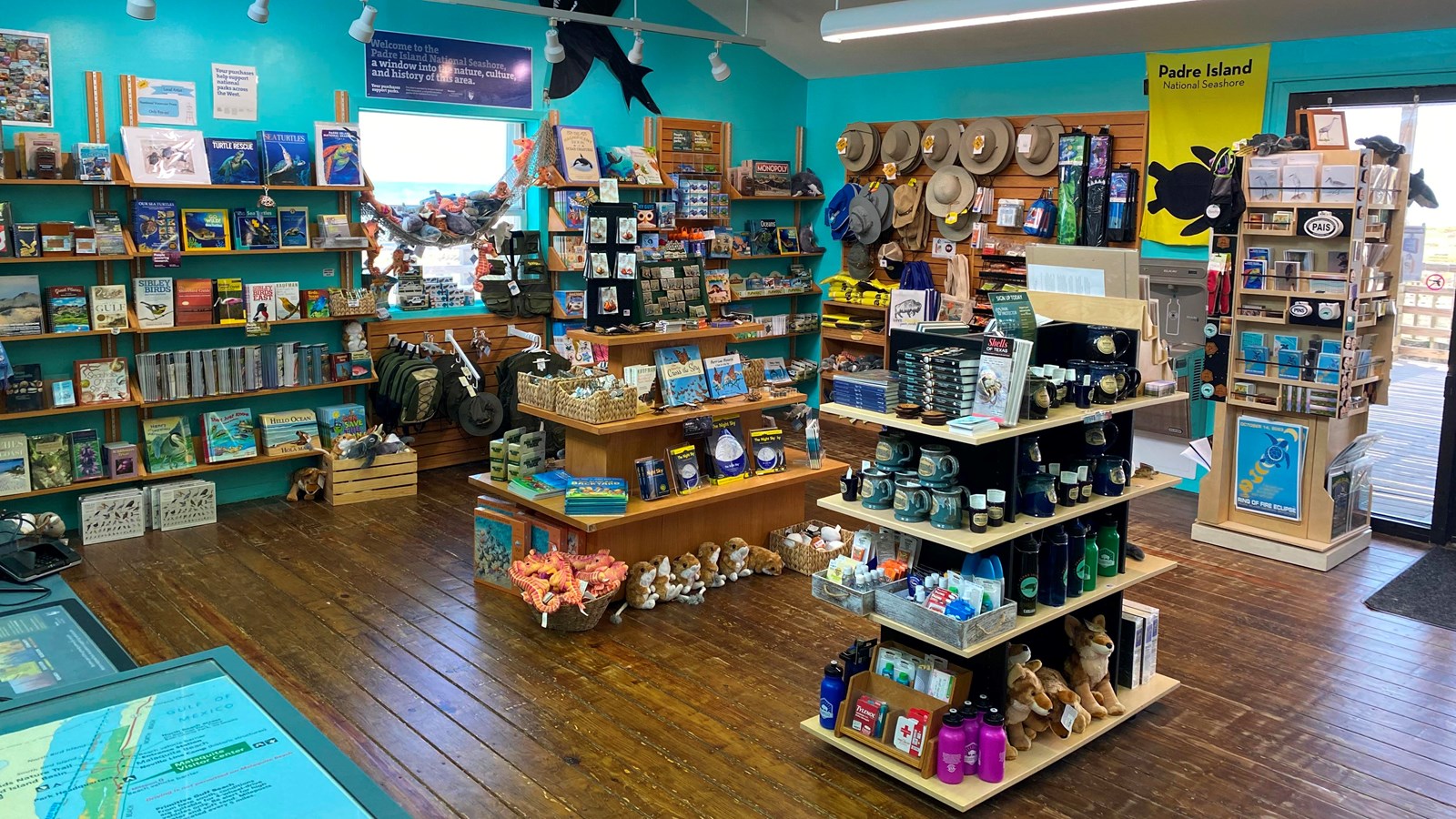 A small gift store with souvenirs.