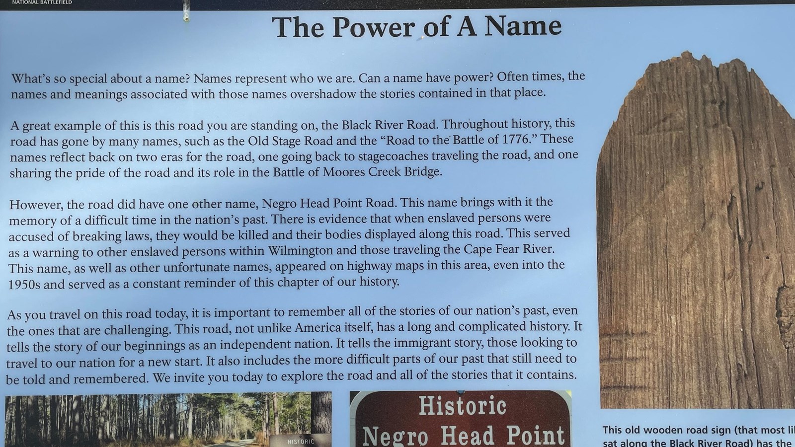 A blue 36x24 sign with images and text. Title reads 