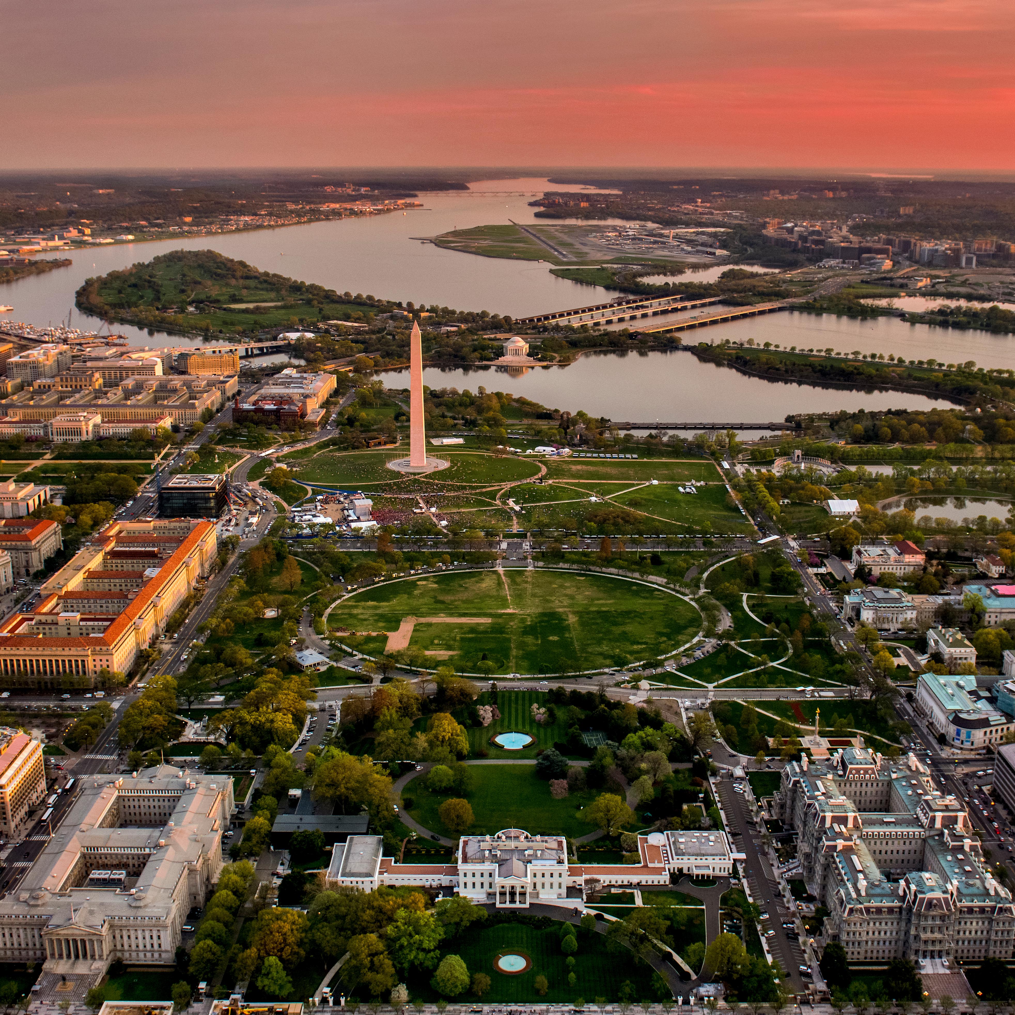 Aerial View of the National Mall and Memorial Parks 