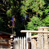 Fort Clatsop with Flag