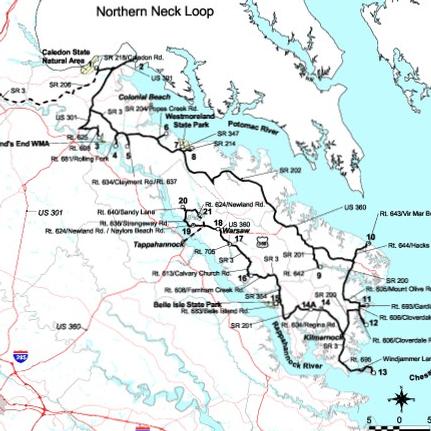 Bicycle the Northern Neck down to the Chesapeake Bay