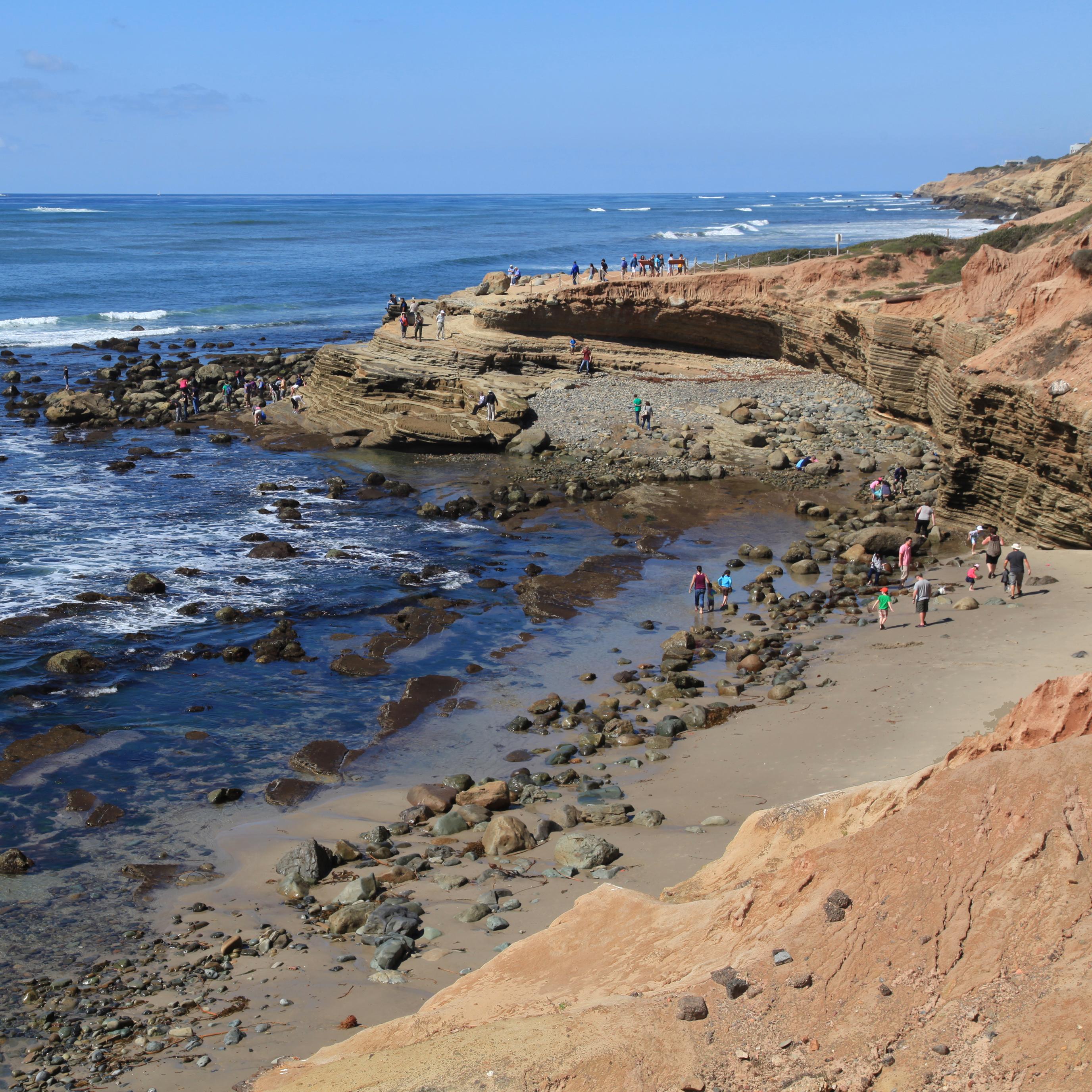A rocky shore at the ocean