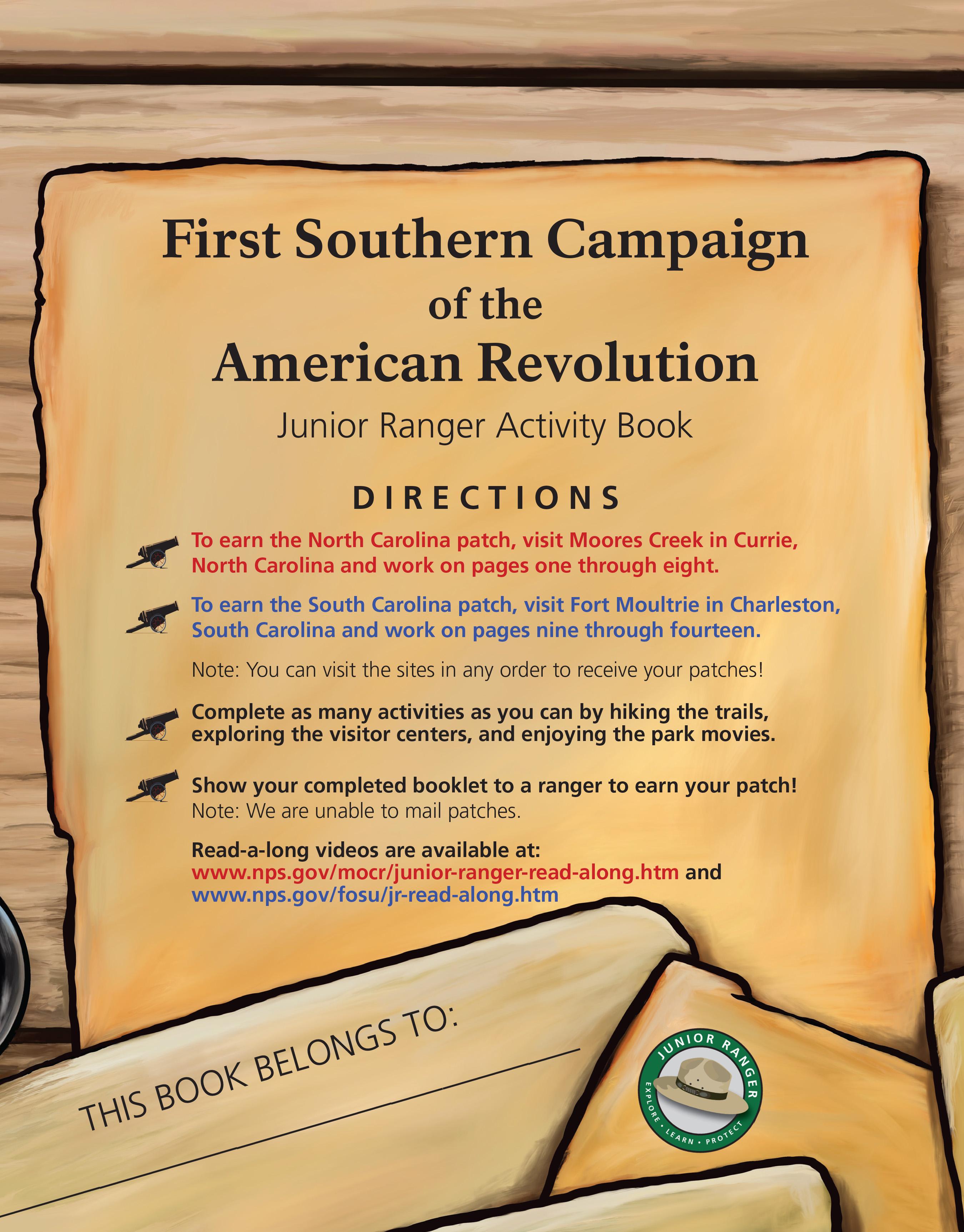 Book Cover that Reads "First Souhtern Campaign of the American Revolution"