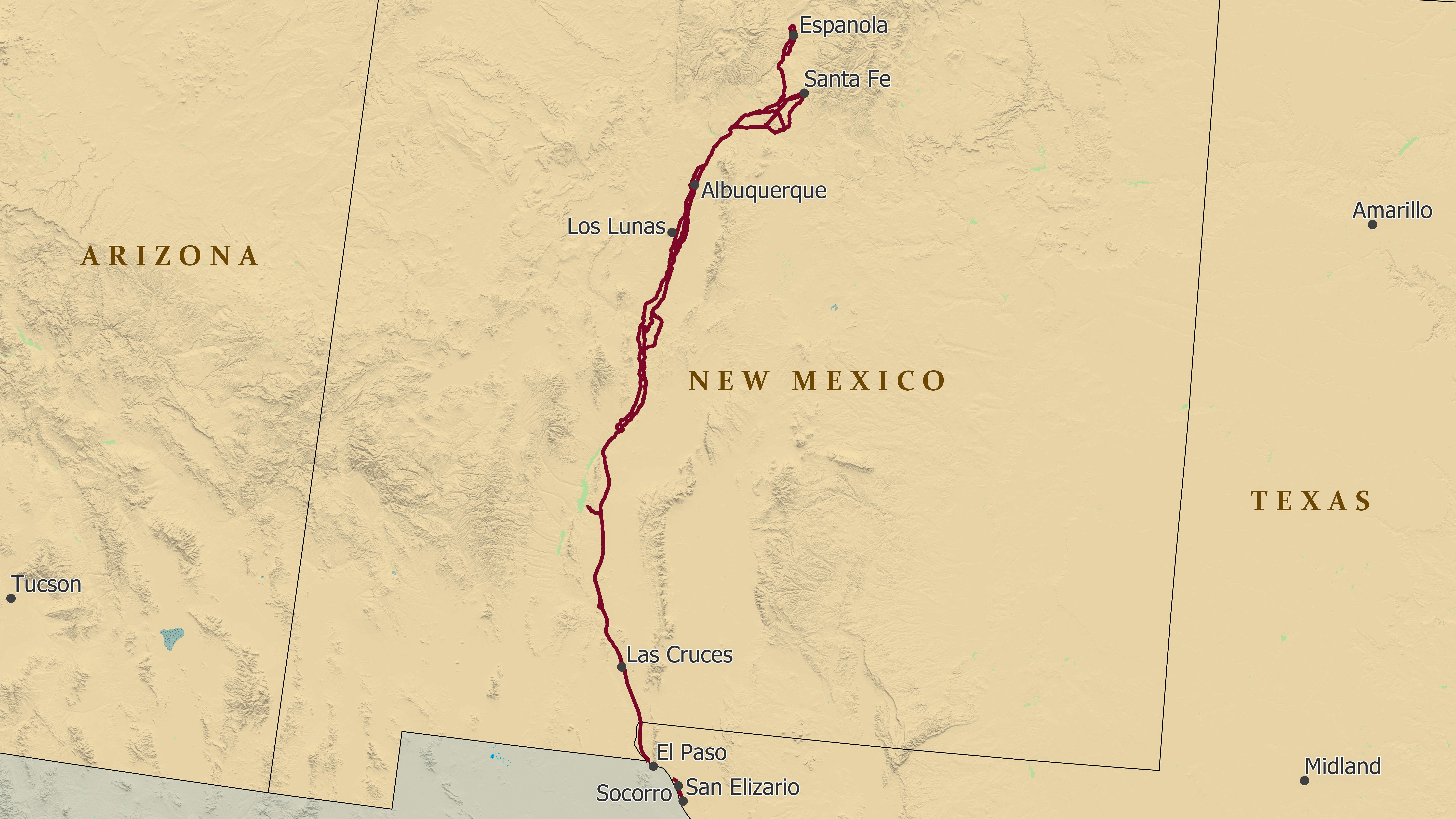 imagen de un mapa del sendero