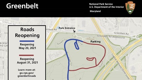 A map of the park road closures