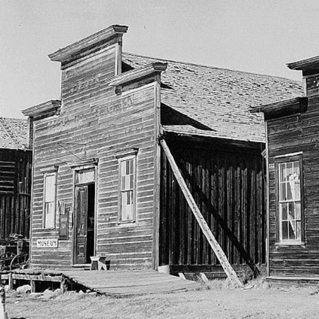 Miners' Union Hall, Main Street, Bodie, CA. Circa 1930s. Library of Congress. 