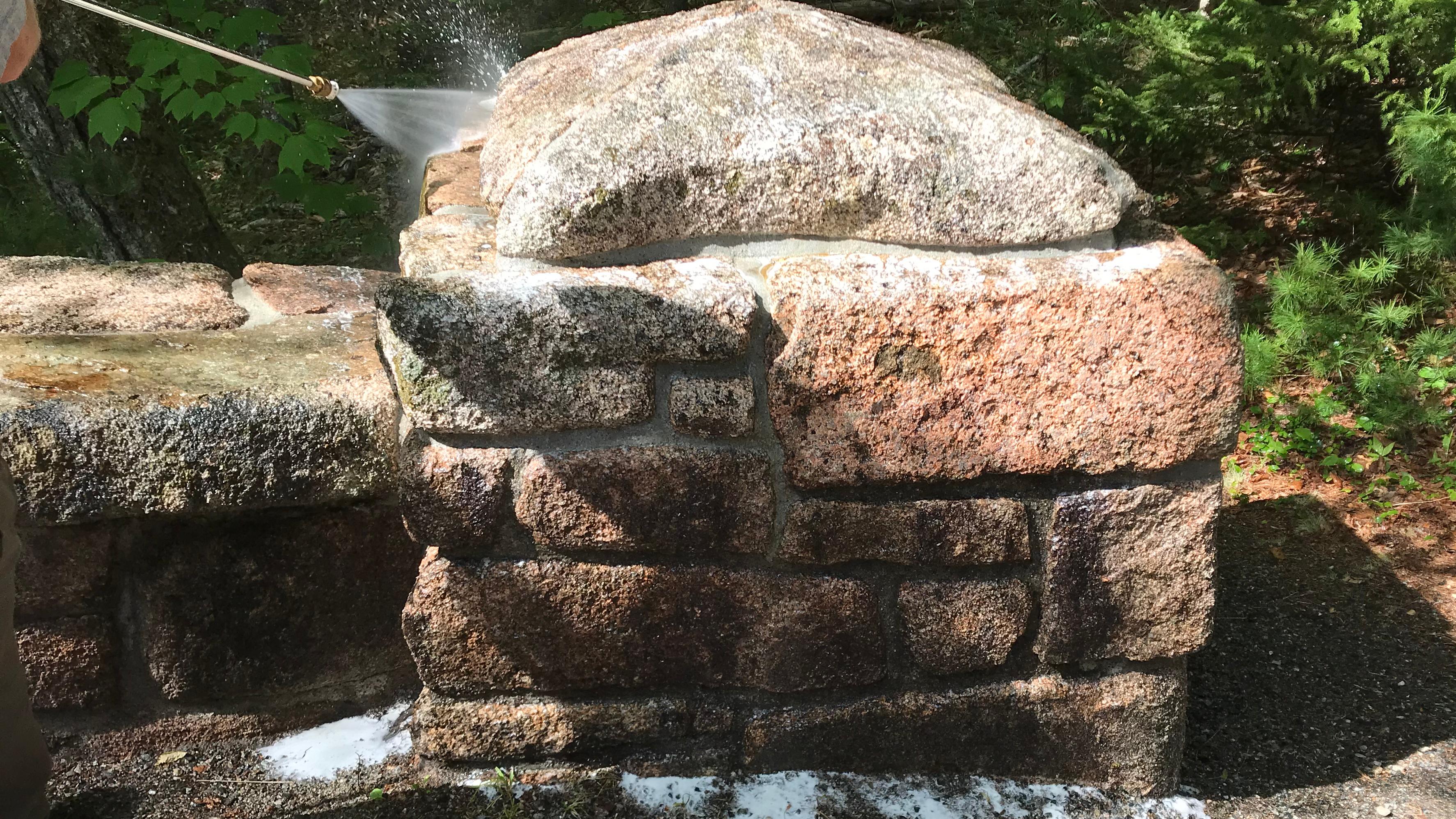 a stone wall 