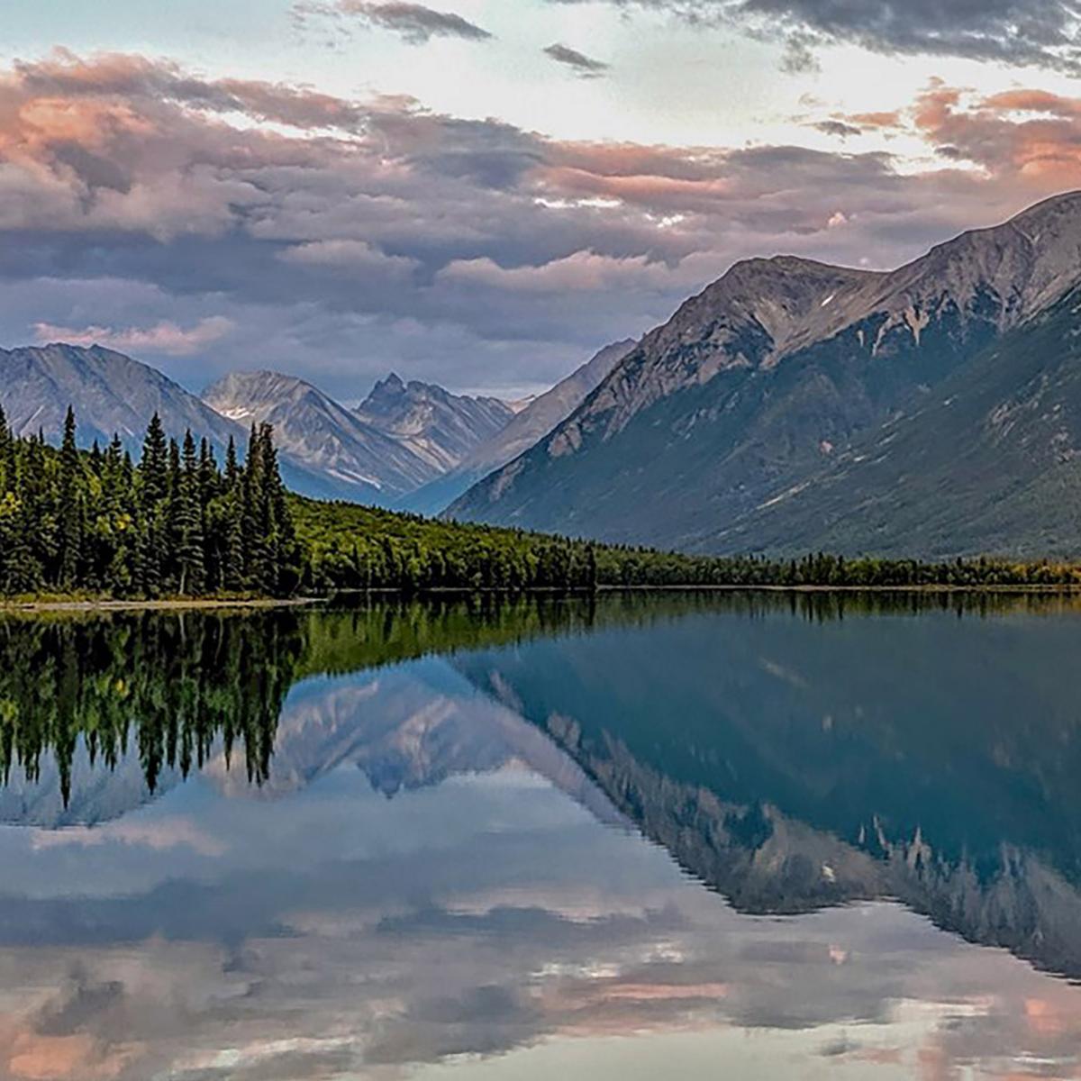 Reflections on Lake Kontrashibutna.