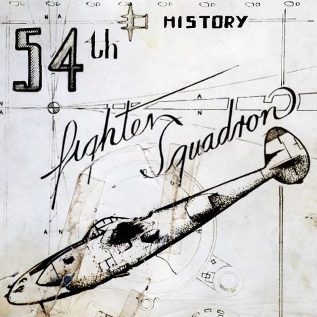 an illustration of a fighter plane with the hand-lettered text 