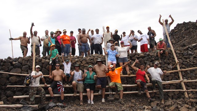 Group photo finished working on trail