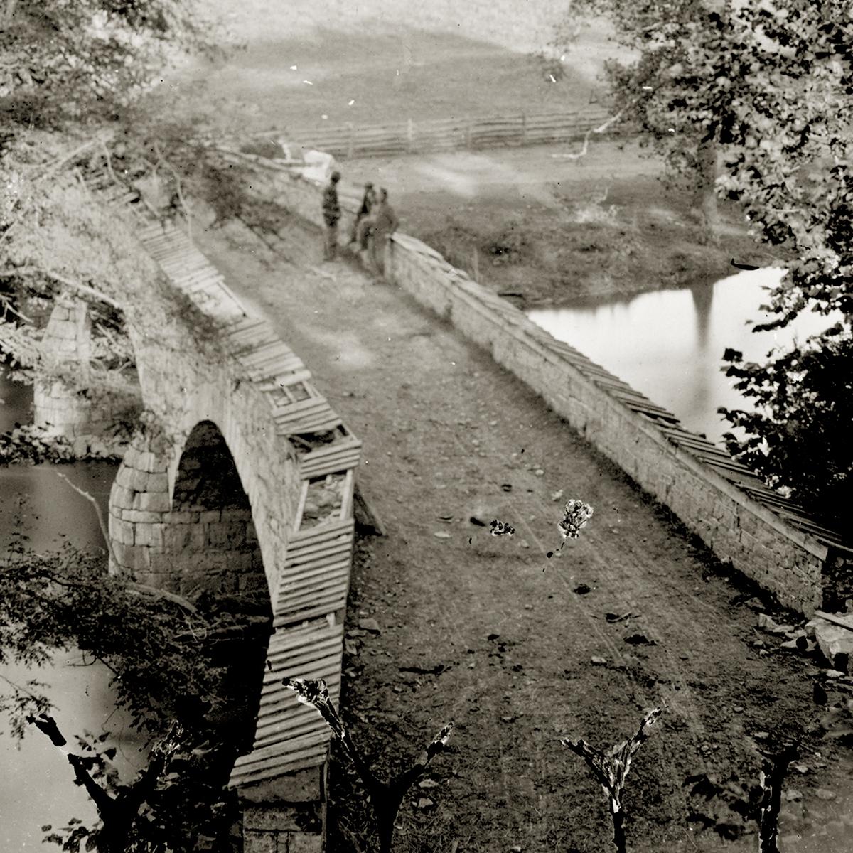 Historic image of the Burnside Bridge