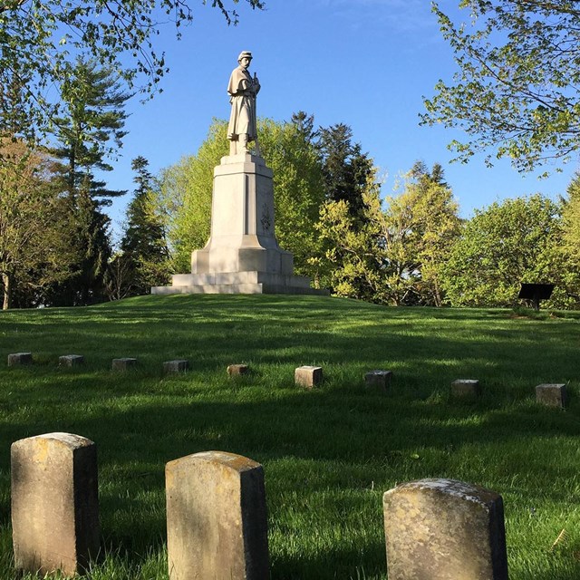 cemetery graves and monument