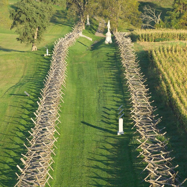 Photo of Bloody Lane from the Observation Tower