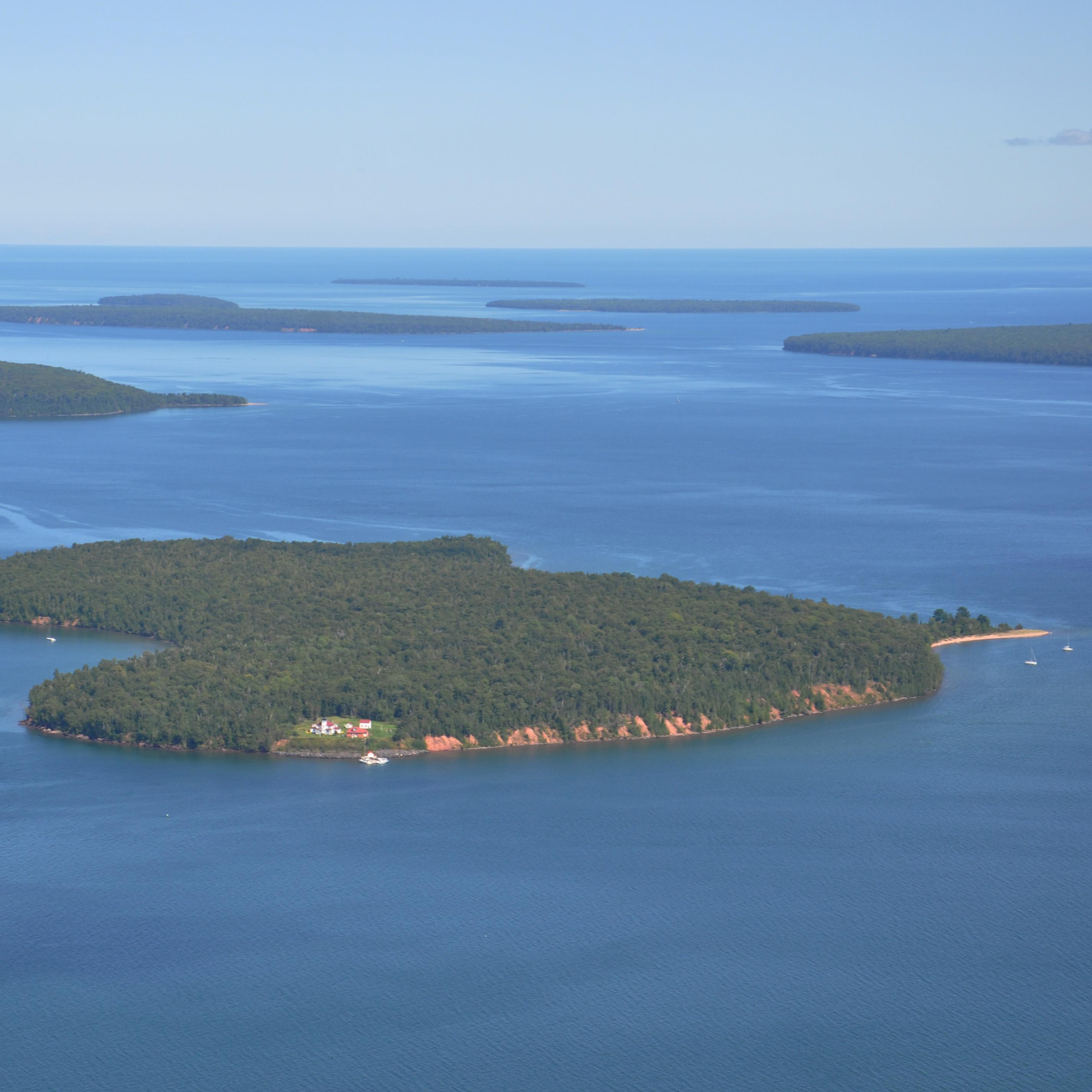 Aerial image of some islands