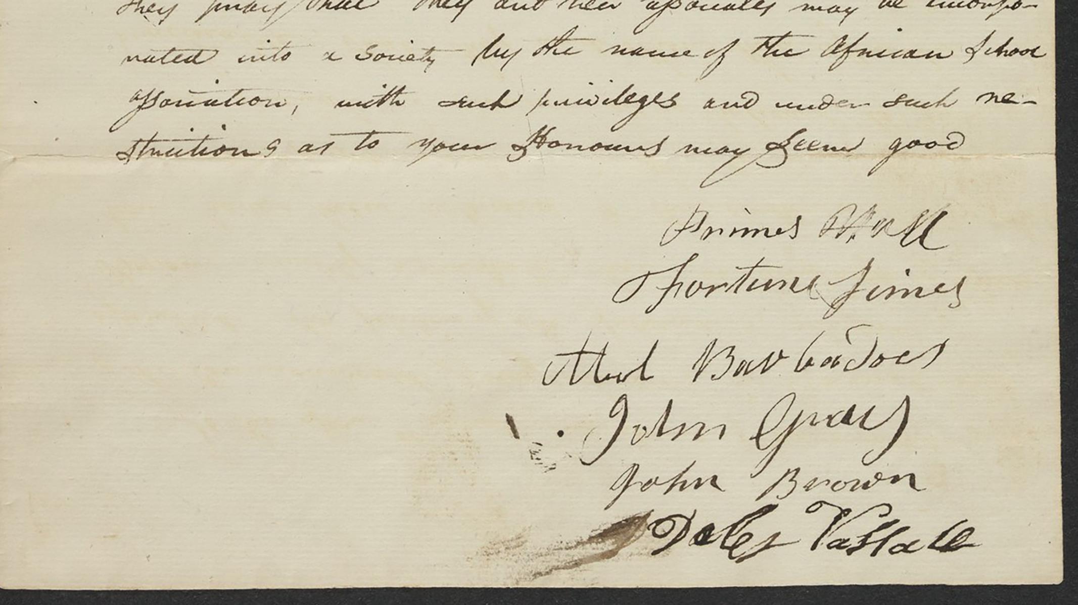 Handwritten document showing 6 different signatures