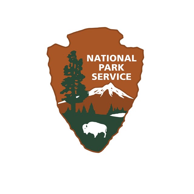 NPS Logo - Traditional brown, green, and white NPS arrowhead.