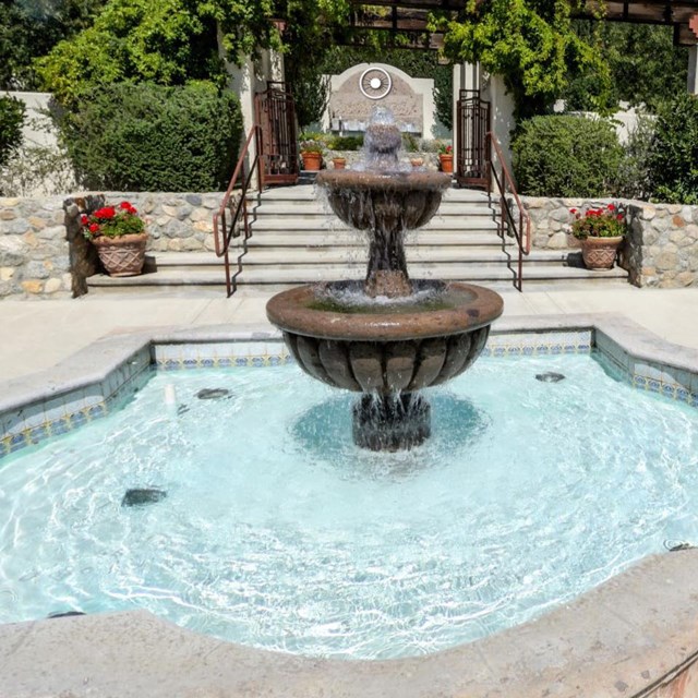 fountain in César E. Chávez National Monument Memorial Garden