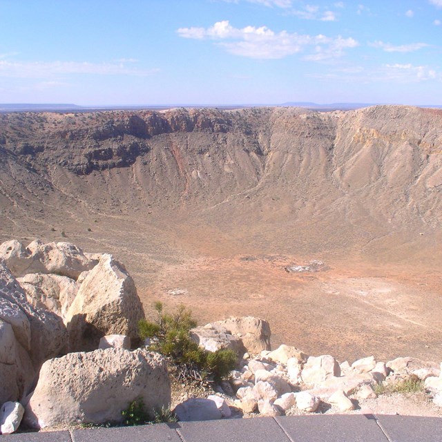 a large crater
