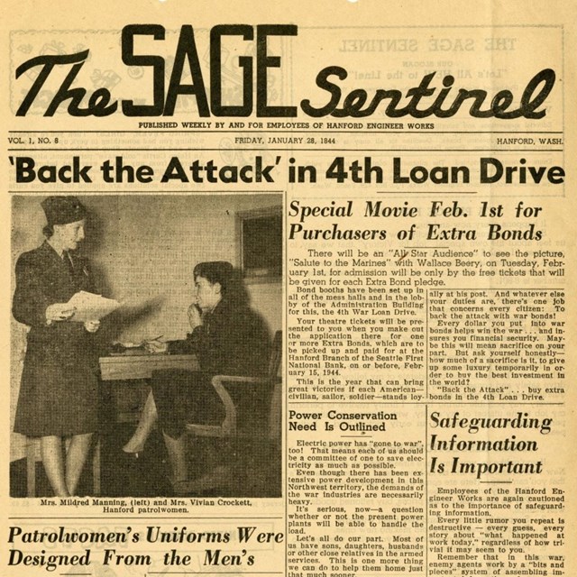 Front page of the Sage Sentinel