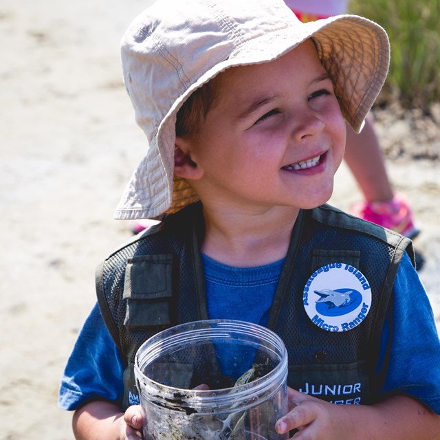 Students investigate what lives in the salt marsh.