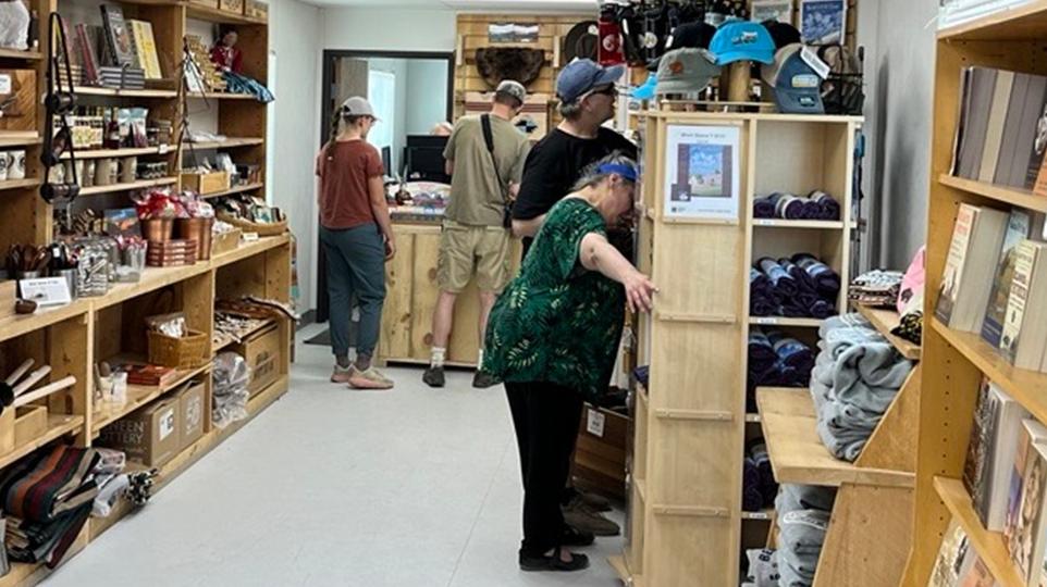 The Park Store has a variety of western frontier book, videos, maps, 1840 trade goods for sale. 