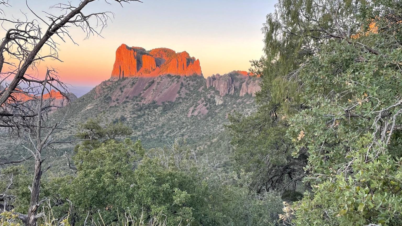Casa Grande looms over the Chisos Basin