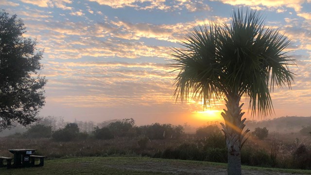 sunset at monument lake