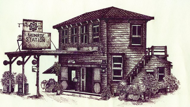 Drawing of Monroe Station