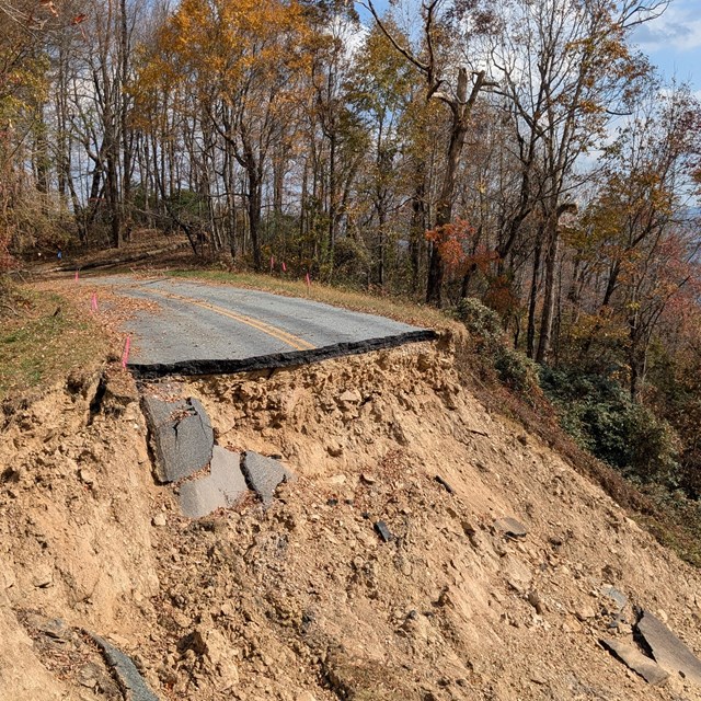 Parkway break at MP 337