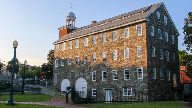 Sunset view of the Wilkinson Mill