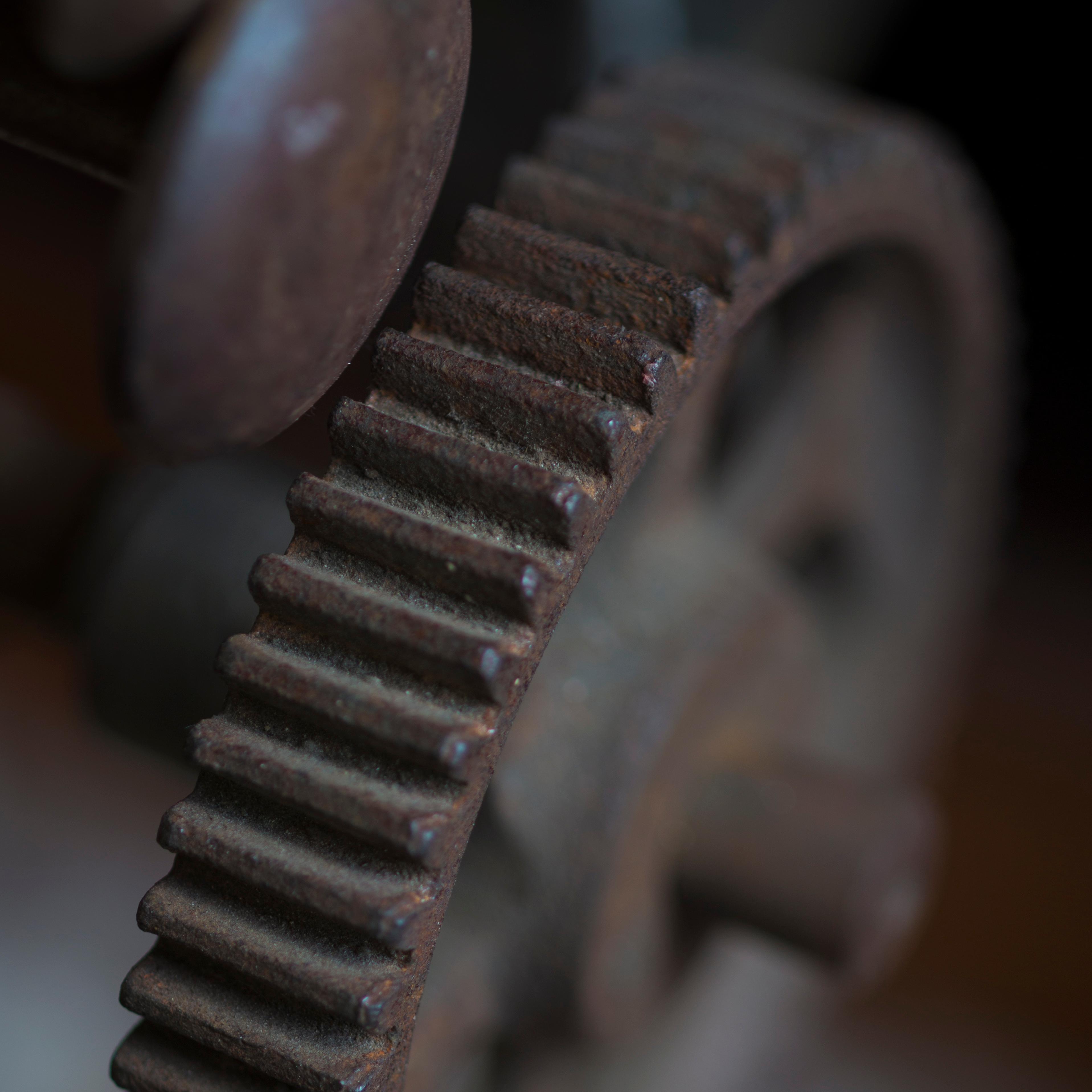 Photograph of loom gears