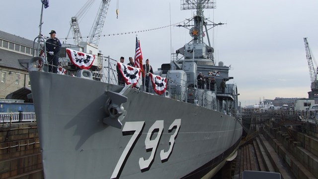 USS Cassin Young in Dry Dock 1